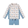 Dirkje boys' swim set off-white blue animals