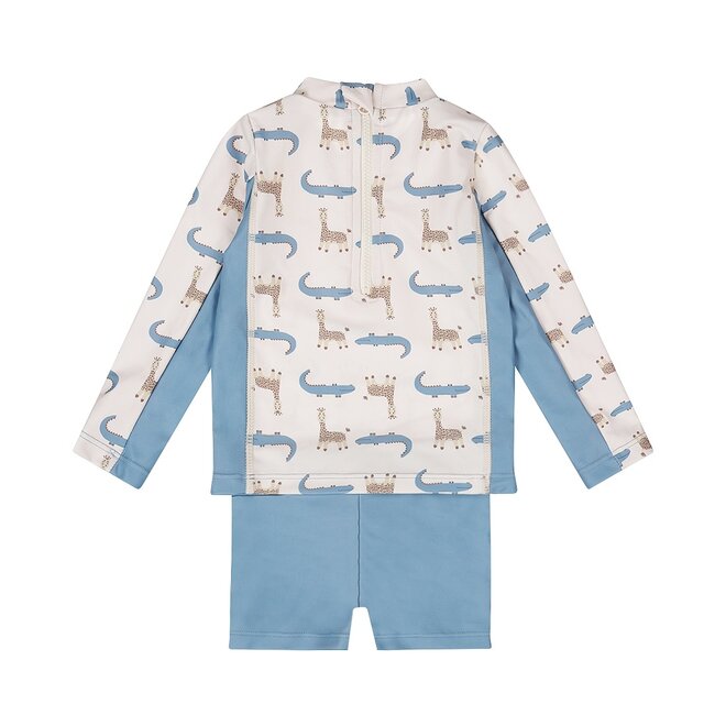 Dirkje Jungen Badeset cremefarben blau Tiere