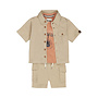 Dirkje Jungen Set Shirt Shorts Bluse sandfarben zartorange
