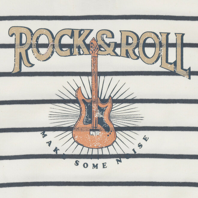 Dirkje jongens hoodie off white staalblauw gestreept