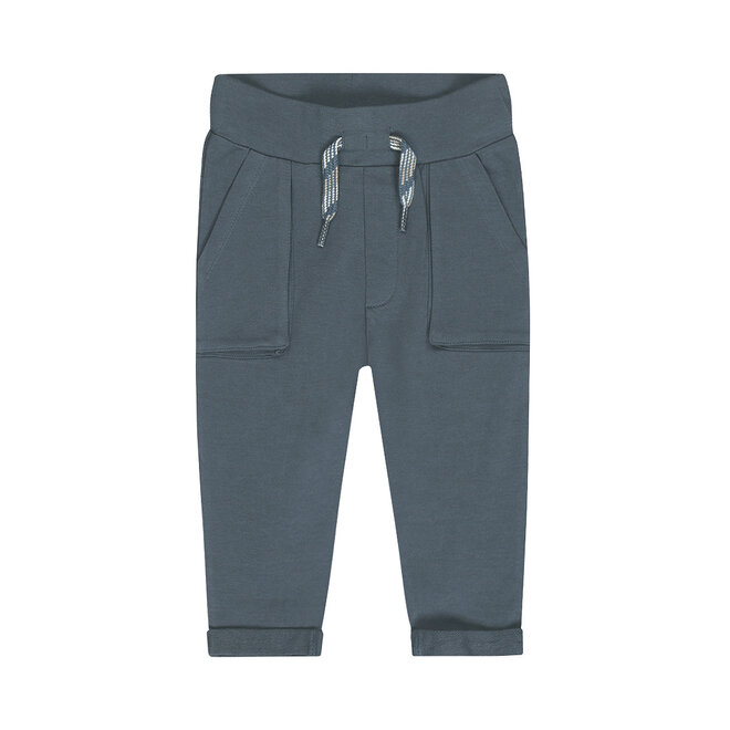 Dirkje boys' jogging trousers loose fit steel blue pockets