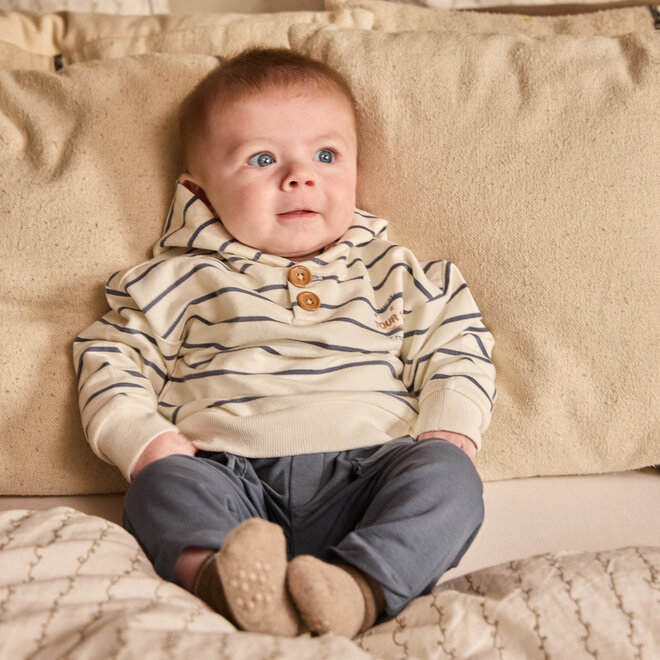 Dirkje Jungen Jogginghose loose fit stahlblau Taschen