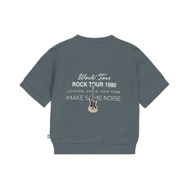 Dirkje Jungen Sweater kurzärmelig stahlblau