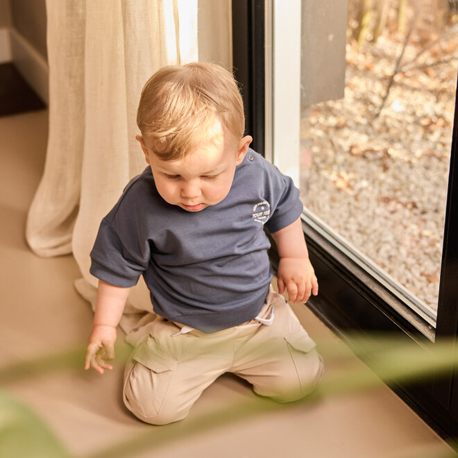 Dirkje boys' trousers loose fit sand cargo