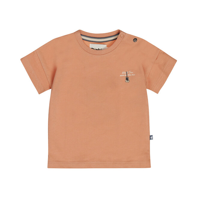 Dirkje boys' T-shirt soft orange guitar