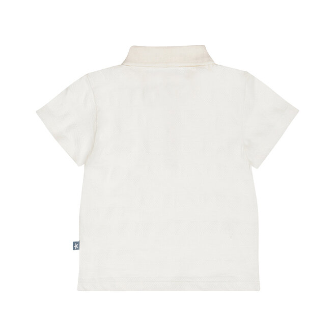 Dirkje boys' polo shirt off-white cotton