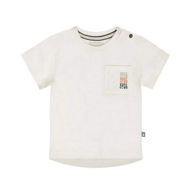Dirkje boys' T-shirt long back off-white