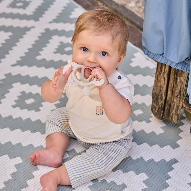 Dirkje boys' T-shirt long back off-white