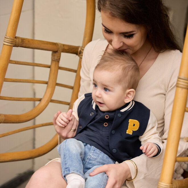 Dirkje Jungen Baseballjacke Dunkelblau