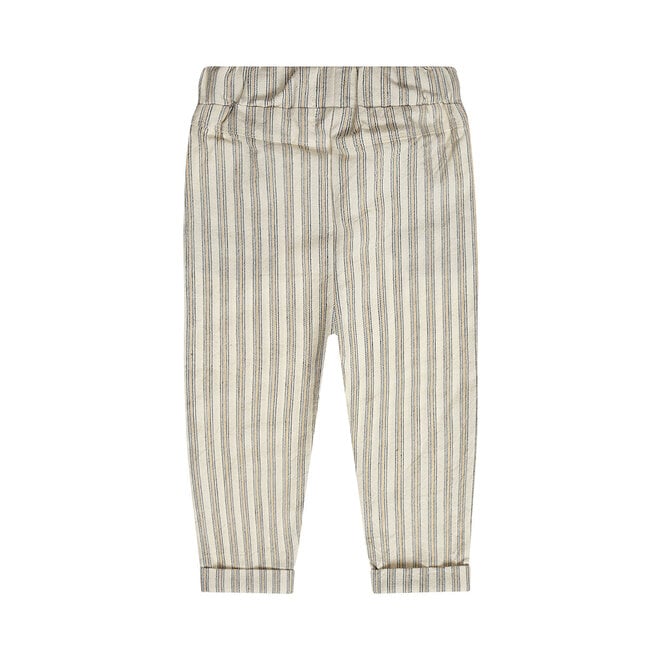 Dirkje Jungen Hose Loose Fit Off-White gestreift Baumwolle