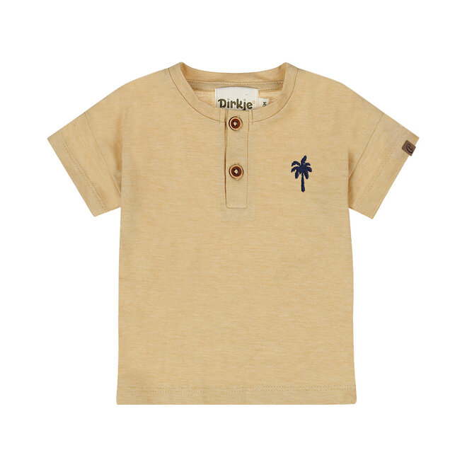 Dirkje Jungen T-Shirt camel Knöpfe