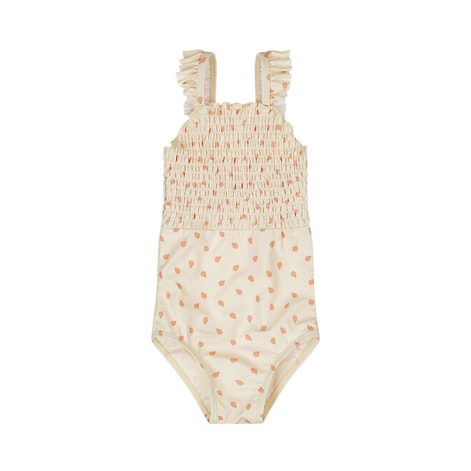 Dirkje girls' swimsuit off-white ladybird