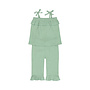 Dirkje girls' co-ord set top trousers green muslin