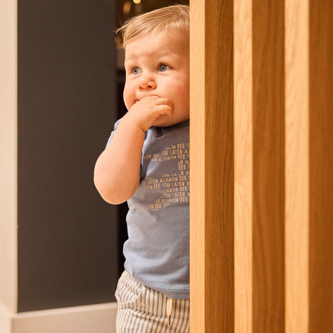 Dirkje Jungen T-Shirt, blau, Krokodil