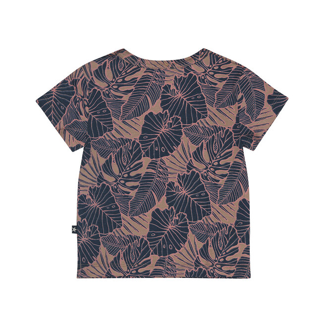 Dirkje boys' T-shirt dark blue old pink tropical