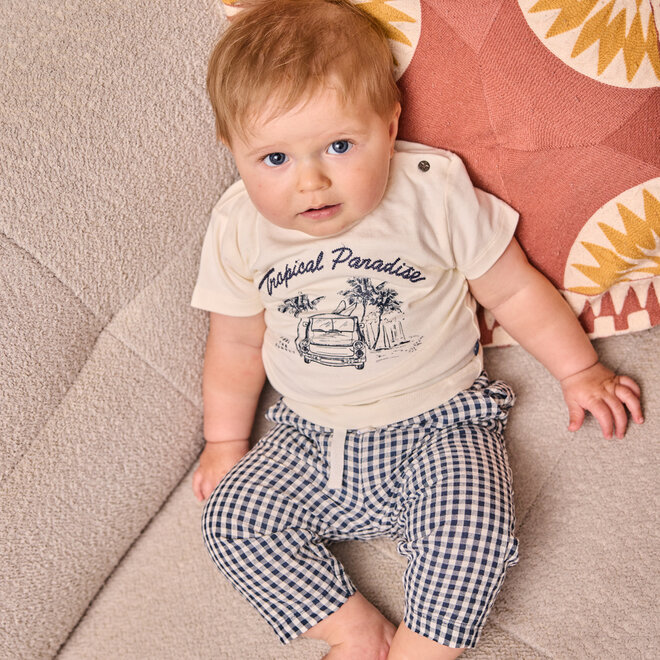 Dirkje Jungen-T-Shirt off-white tropisches Paradies