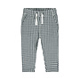 Dirkje boys' trousers dark blue checked cotton