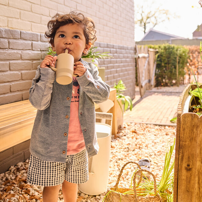 Dirkje jongens blouse donkerblauw katoen