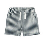 Dirkje boys' shorts dark blue checked cotton