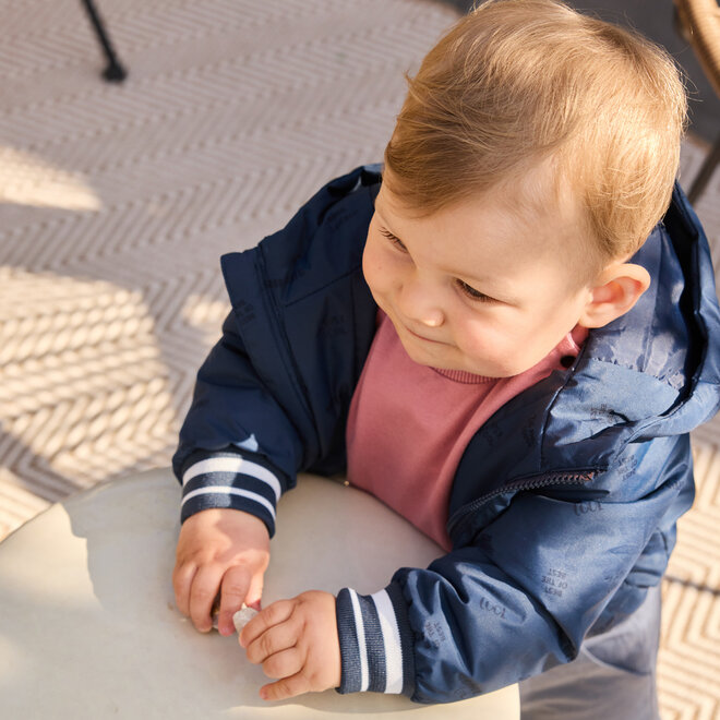 Dirkje boys' summer coat dark blue water-repellent