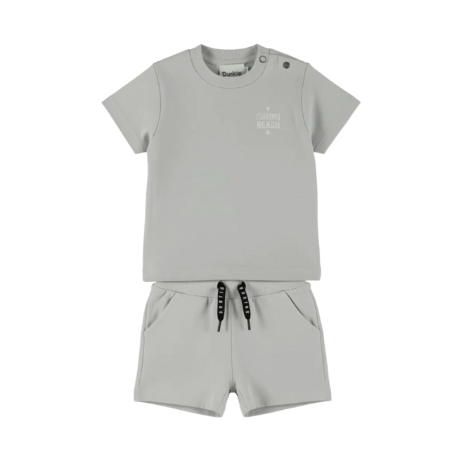 Dirkje  jongens co-ord set grijs T-shirt short