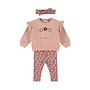 Dirkje meisjes set lichtroze sweater legging haarband bloemen