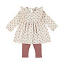 Dirkje meisjes set off white jurk legging bloemetjes