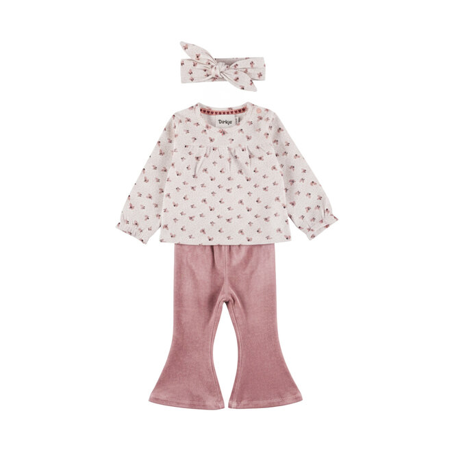 Dirkje meisjes set off white longsleeve broek haarband