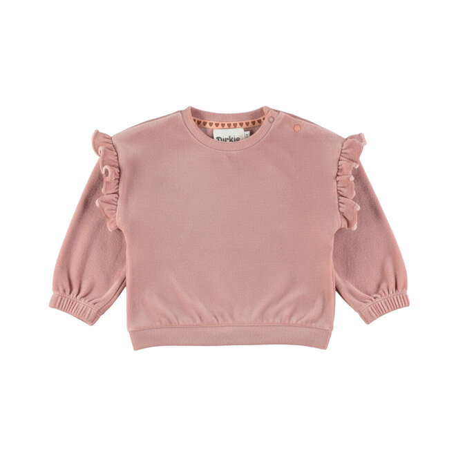 Dirkje meisjes sweater roze ruffles