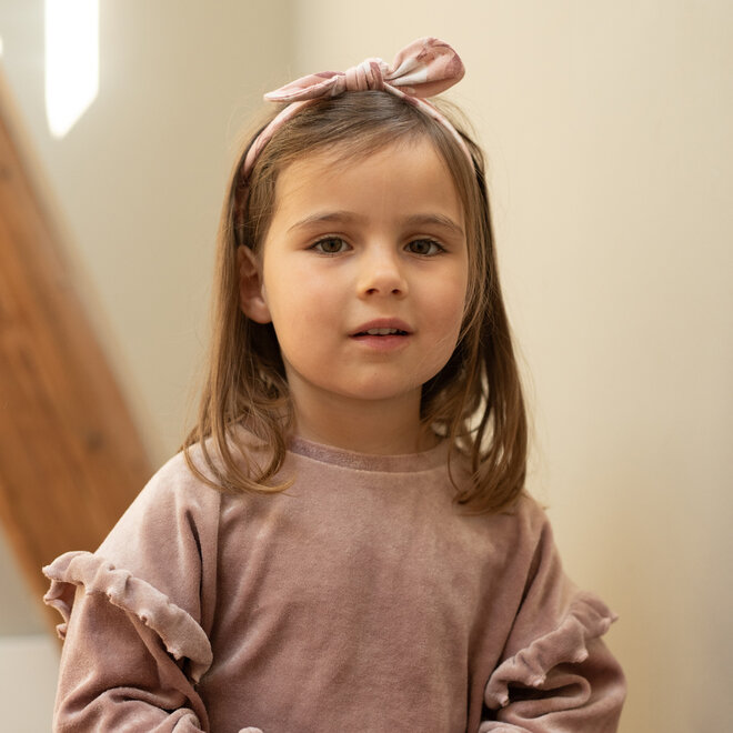 Dirkje meisjes sweater roze ruffles