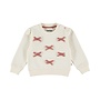 Dirkje meisjes sweater off white strikjes