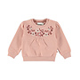 Dirkje girls’ jumper, light pink with flowers