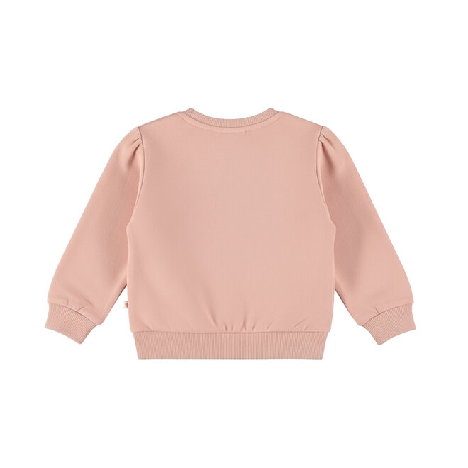 Dirkje Mädchen-Pullover hellrosa mit Blumenmuster
