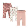 Dirkje girls’ set: leggings, pink and off-white with flowers