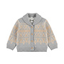 Dirkje boys’ cardigan, grey, knitted patterns