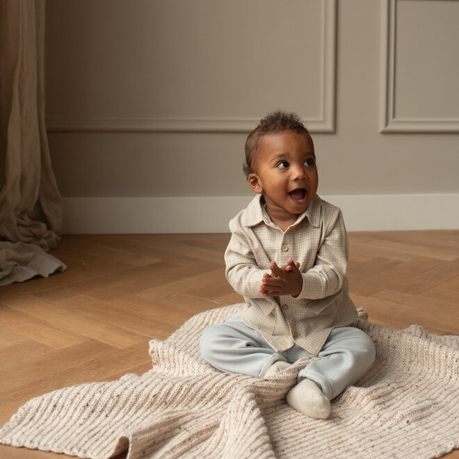 Dirkje boys’ shirt, grey checked pattern