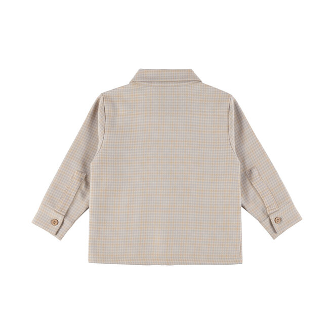 Dirkje boys’ shirt, grey checked pattern