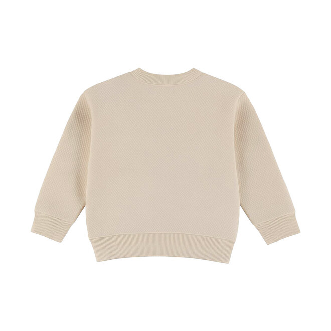 Dirkje Jungen-Sweatshirt, locker sitzend, cremefarben, mit Struktur