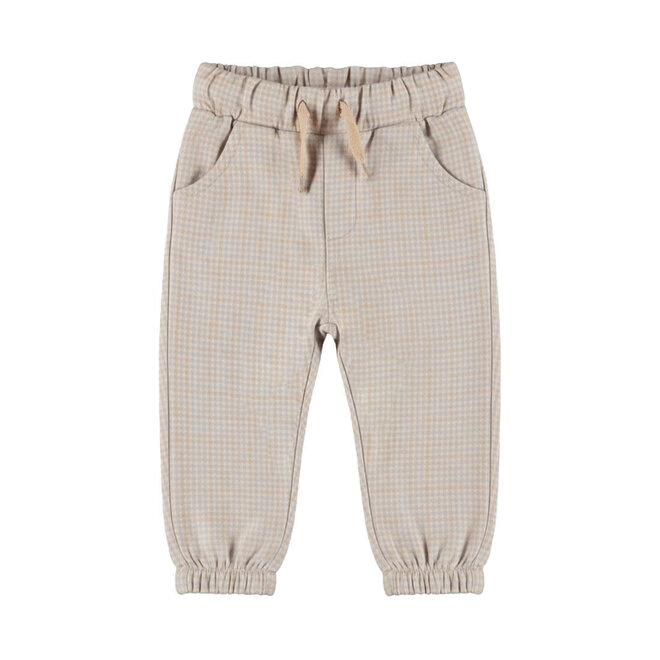 Dirkje jongens loose fit broek grijs ruitjes patroon