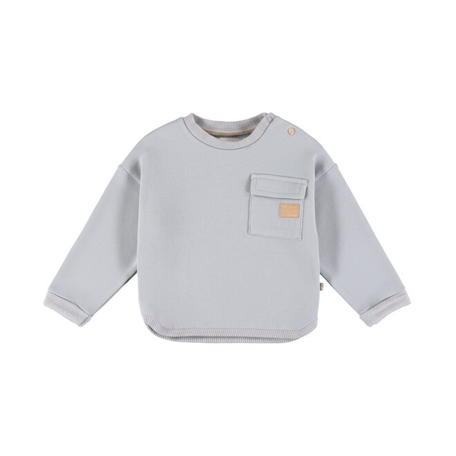 Dirkje Jungen-Pullover, grau, Brusttasche