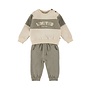 Dirkje jongens set off white loose fit sweater joggingbroek