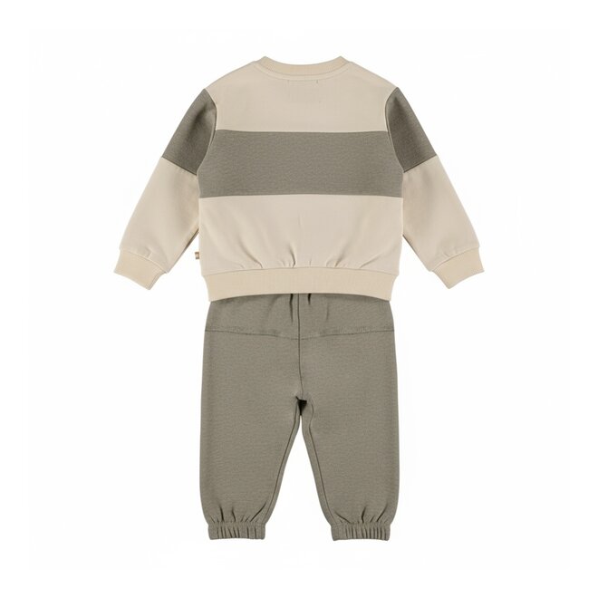 Dirkje jongens set off white loose fit sweater joggingbroek