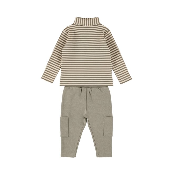Dirkje jongens set groen polo joggingbroek