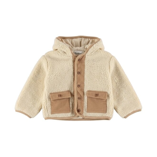 Dirkje jongens jasje beige teddy capuchon