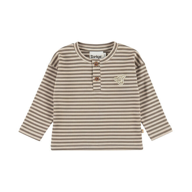 Dirkje jongens longsleeve groen gestreept