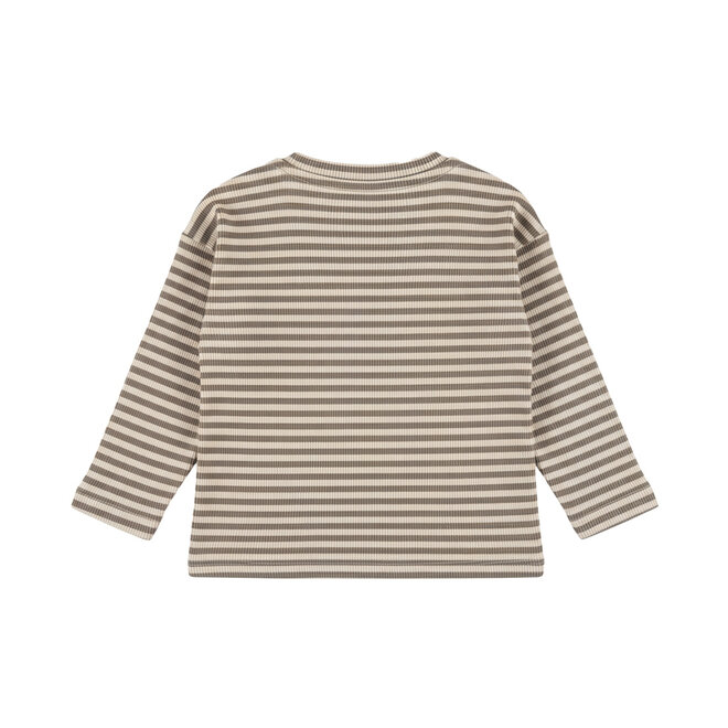 Dirkje boys’ long-sleeved top, green, striped