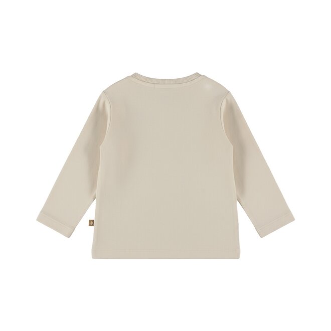 Dirkje boys’ long-sleeved top, off-white, tiger print