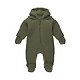 Dirkje boys’ baby teddy snowsuit, green, hooded
