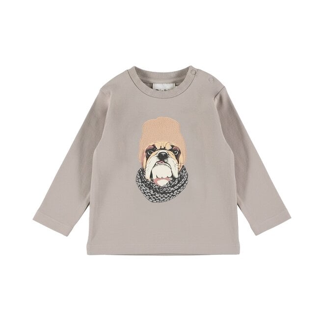 Dirkje jongens longsleeve grijs hond