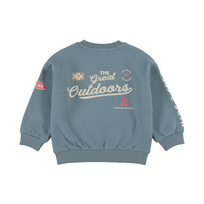 Dirkje jongens sweater blauw outdoor